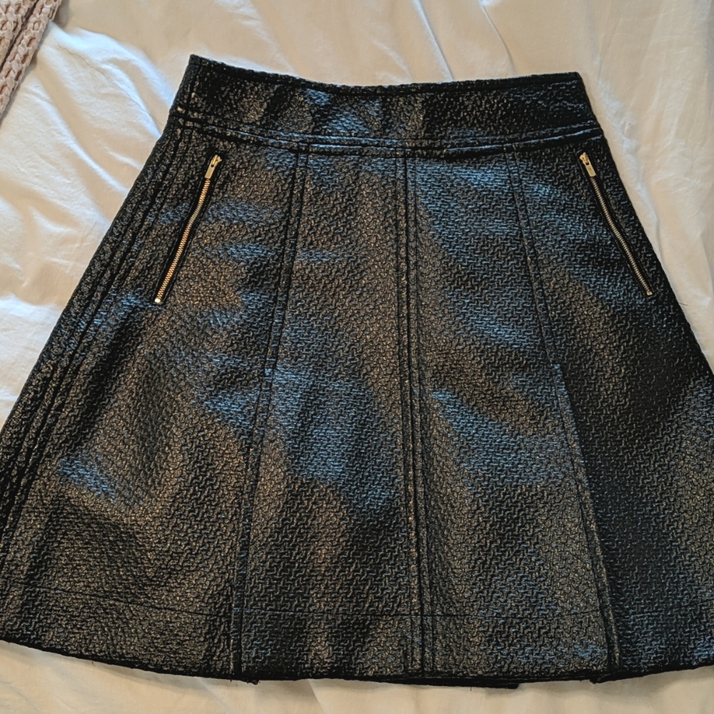 Banana Republic Textured Faux Leather Skirt 8